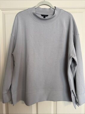 Banana Republic Light Gray Oversized Crewneck Sweatshirt